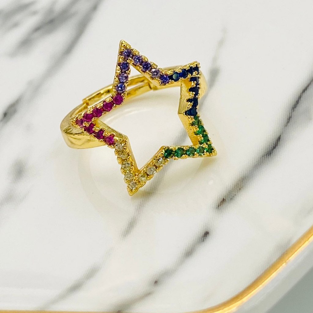 Rainbow Star Ring